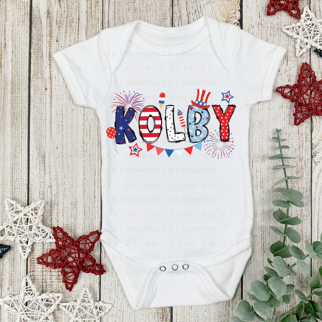 4th of July Themed Custom Names
