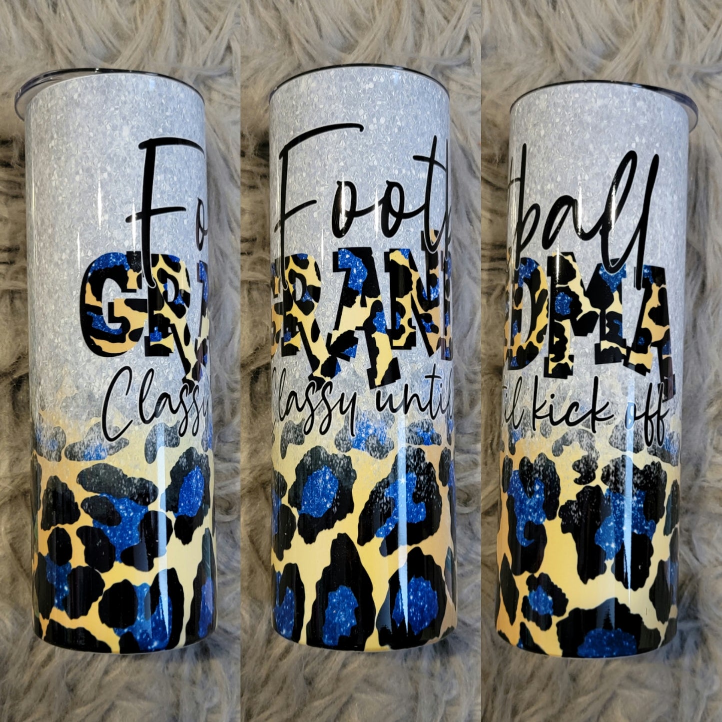 Football Grandma Classy Until Kickoff Tumbler