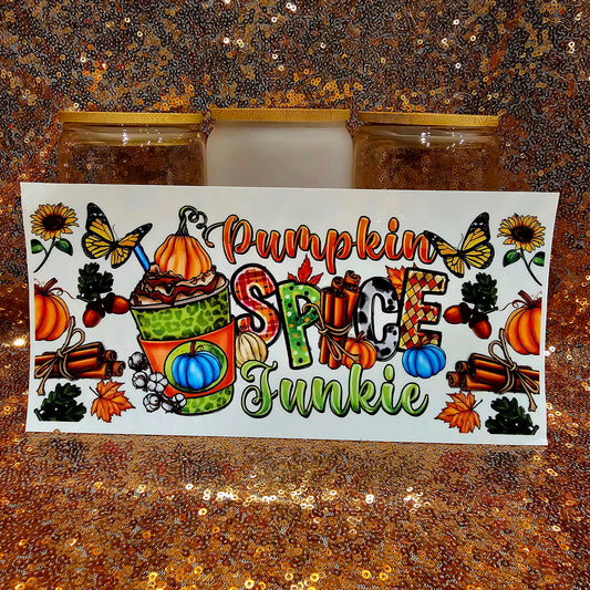 Pumpkin Spice Junkie 16oz UV Wrap