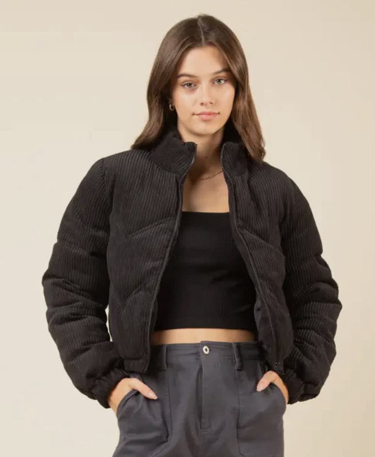 Black Courdory Puffer Jacket