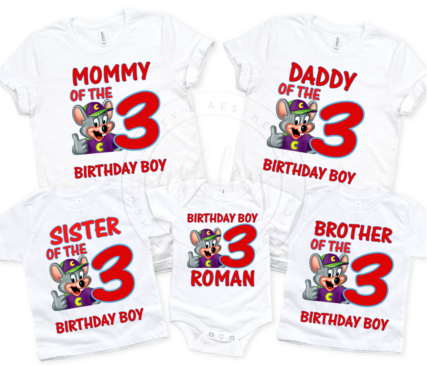 Mouse Themed Birthday Matching Tees