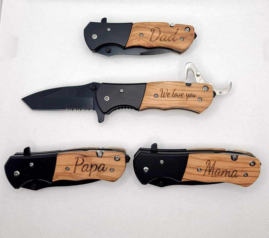 Customizable Pocket Utility Knife with Belt Clip