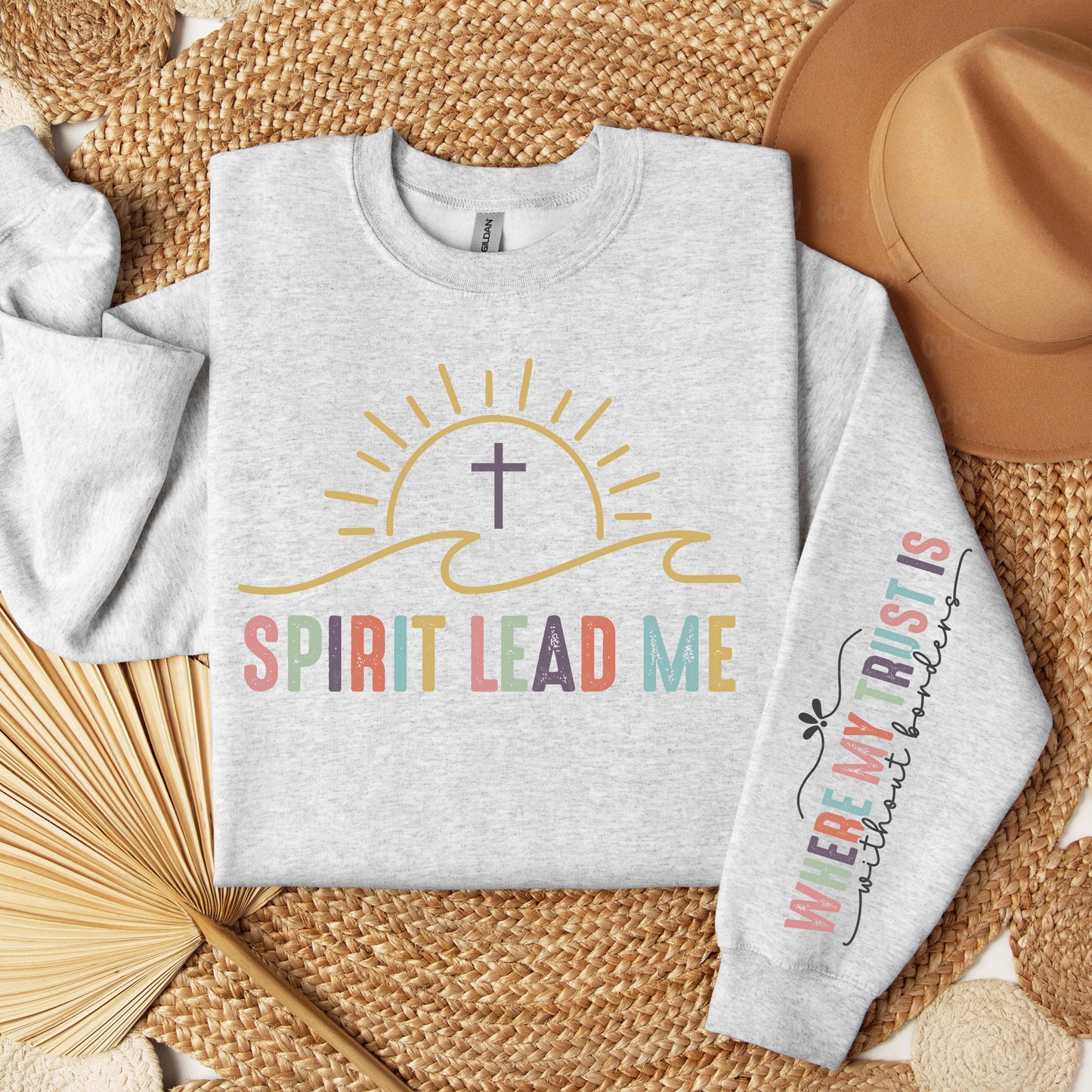 Spirit Lead Me Where My Trust is Without Borders Full Front and Sleeve (Two Versions)