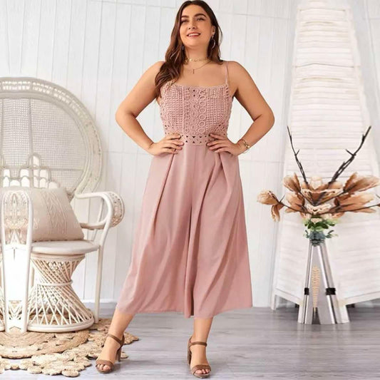 Mauve Plus Size Wide Leg Jumpsuit