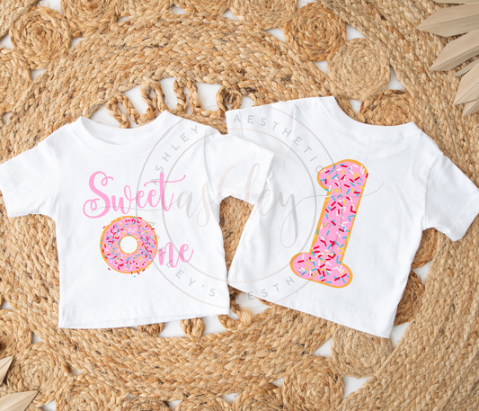 Donut Sweet One Front and Back