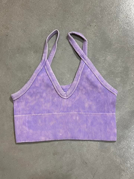 Lavender Mineral Wash V-Neck Cami