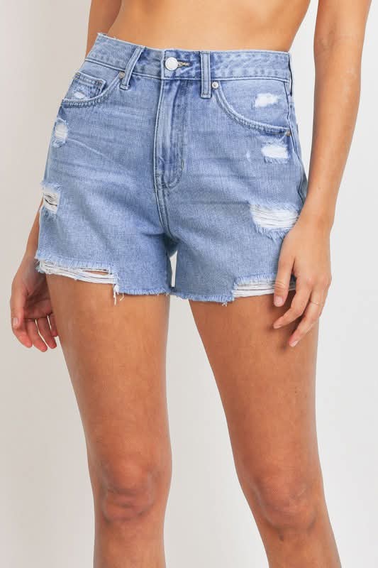 Hi-Rise Denim Shorts