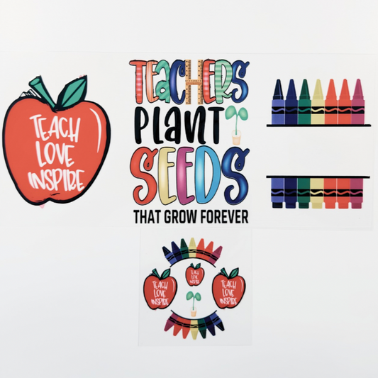 Teachers Plant Seeds UV Wrap with Matching Lid Decal