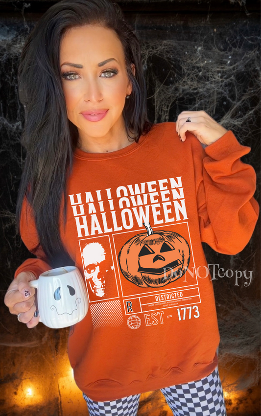 Halloween Halloween Halloween Crewneck Sweater