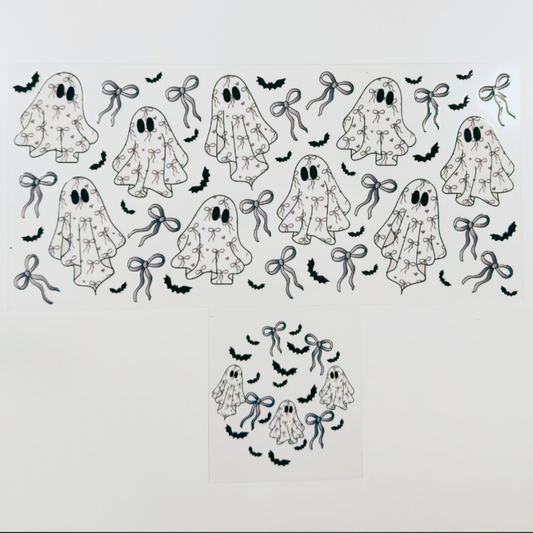 Coquette Ghosts UV Wrap with Matching Lid Decal