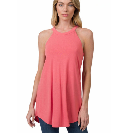 Desert Rose Halter Neck Tank Top