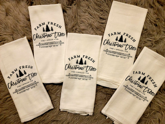 Fresh Farm Christmas Tree Flour Sack Towel