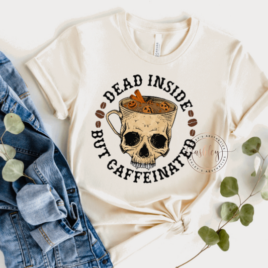 Dead Inside But Caffeinated Skull Mug