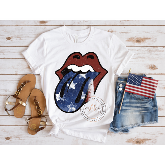 Patriotic Distressed Tongue